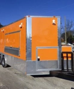 8.5' x 20' Orange Custom Event Catering Concession Food Trailer -Cheap Concession Trailers Shop p1190174 1
