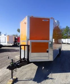 8.5' x 20' Orange Custom Event Catering Concession Food Trailer -Cheap Concession Trailers Shop p1190180 1