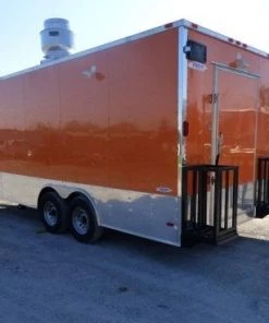 8.5' x 20' Orange Custom Event Catering Concession Food Trailer -Cheap Concession Trailers Shop p1190186 1