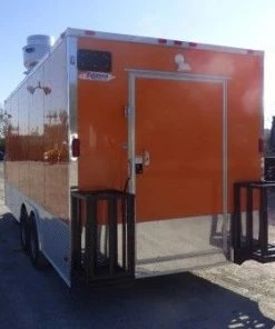 8.5' x 20' Orange Custom Event Catering Concession Food Trailer -Cheap Concession Trailers Shop p1190187 1