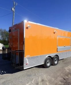 8.5' x 20' Orange Custom Event Catering Concession Food Trailer -Cheap Concession Trailers Shop p1190189 1