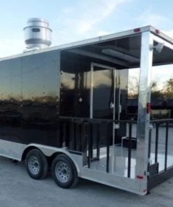 8.5' x 18' Concession Trailer Black Catering Event -Cheap Concession Trailers Shop p1190236