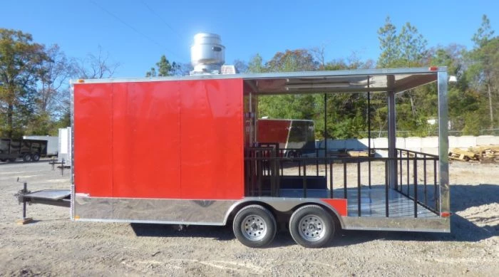 8.5' X 20' Red BBQ Event Catering Concession Food Trailer 20 8.5' X 20' Red BBQ Event Catering Concession Food Trailer - Image 20