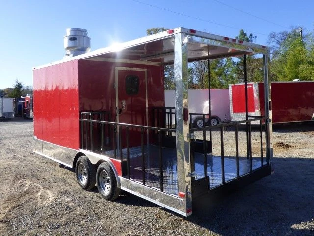 8.5' X 20' Red BBQ Event Catering Concession Food Trailer 8 8.5' X 20' Red BBQ Event Catering Concession Food Trailer - Image 8