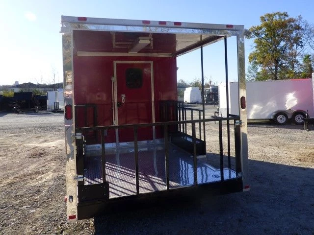 8.5' X 20' Red BBQ Event Catering Concession Food Trailer 23 8.5' X 20' Red BBQ Event Catering Concession Food Trailer - Image 23