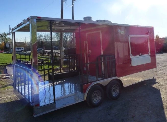 8.5' X 20' Red BBQ Event Catering Concession Food Trailer 17 8.5' X 20' Red BBQ Event Catering Concession Food Trailer - Image 17