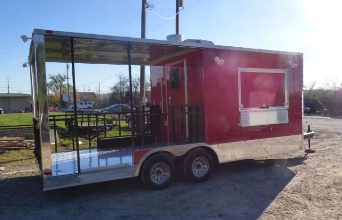 8.5' X 20' Red BBQ Event Catering Concession Food Trailer 24 8.5' X 20' Red BBQ Event Catering Concession Food Trailer - Image 24