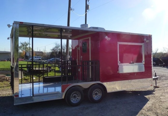 8.5' X 20' Red BBQ Event Catering Concession Food Trailer 13 8.5' X 20' Red BBQ Event Catering Concession Food Trailer - Image 13