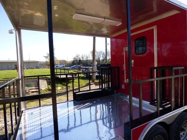 8.5' X 20' Red BBQ Event Catering Concession Food Trailer 25 8.5' X 20' Red BBQ Event Catering Concession Food Trailer - Image 25