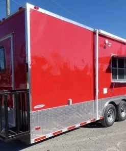 8.5' x 28' Concession Food Trailer Red Catering Event -Cheap Concession Trailers Shop p1190388