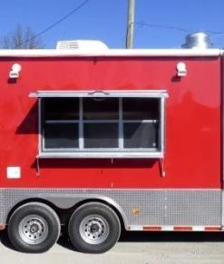 8.5' x 28' Concession Food Trailer Red Catering Event -Cheap Concession Trailers Shop p1190389