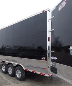 Concession Trailer 8.5' x 30 Black Gooseneck Event Trailer
