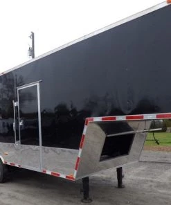 Concession Trailer 8.5' x 30 Black Gooseneck Event Trailer -Cheap Concession Trailers Shop p1190793