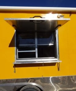 8.5' x 22' Yellow Concession Food Trailer With Appliances -Cheap Concession Trailers Shop p1200165 1