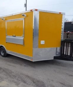 8.5' x 16' Concession Food Trailer Yellow Event Catering 28 8.5' x 16' Concession Food Trailer Yellow Event Catering -Cheap Concession Trailers Shop p1200508