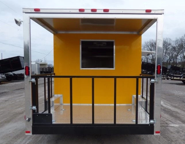 8.5' x 16' Concession Food Trailer Yellow Event Catering 7 8.5' x 16' Concession Food Trailer Yellow Event Catering - Image 7