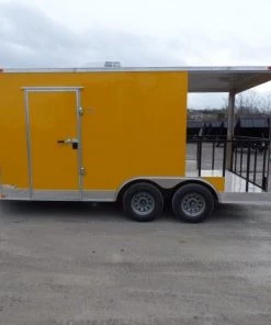 8.5' x 16' Concession Food Trailer Yellow Event Catering 25 8.5' x 16' Concession Food Trailer Yellow Event Catering -Cheap Concession Trailers Shop p1200516