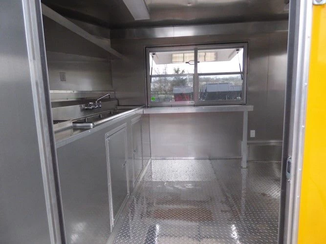 8.5' x 16' Concession Food Trailer Yellow Event Catering 18 8.5' x 16' Concession Food Trailer Yellow Event Catering - Image 18
