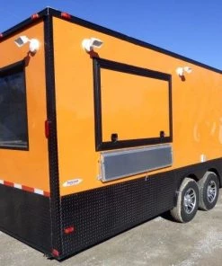 8.5' x 26' Concession Food Trailer Orange Event Catering -Cheap Concession Trailers Shop p1200803