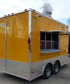 8.5' x 14' Concession Food Trailer Yellow Event Catering -Cheap Concession Trailers Shop p1230163
