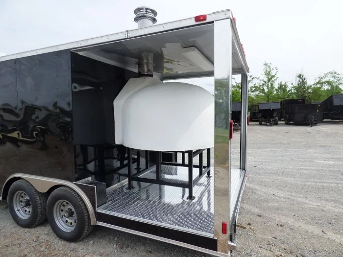8.5' x 20' Concession Food Trailer Black Pizza Event Catering 4 8.5' x 20' Concession Food Trailer Black Pizza Event Catering - Image 4