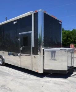8.5' x 24' Concession Food Trailer Charcoal Grey Event Catering -Cheap Concession Trailers Shop p1250412edited