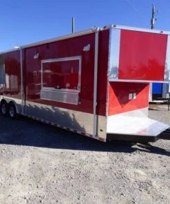 8.5' X 30' Concession Food Trailer Victory Red -Cheap Concession Trailers Shop p1290875