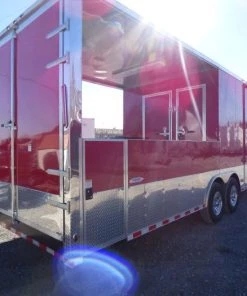 8.5' X 30' Concession Food Trailer Victory Red -Cheap Concession Trailers Shop p1290878