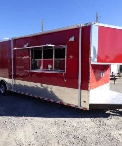 8.5' X 30' Concession Food Trailer Victory Red -Cheap Concession Trailers Shop p1290884