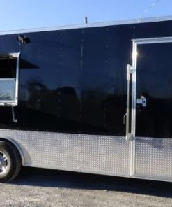 8.5' x 24' Concession Food Trailer Black Event Catering -Cheap Concession Trailers Shop p1300036