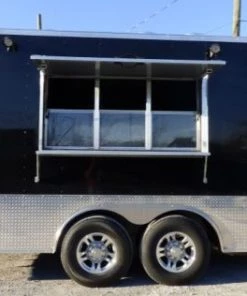 8.5' x 24' Concession Food Trailer Black Event Catering -Cheap Concession Trailers Shop p1300037