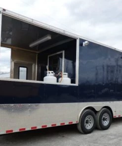 8.5' x 28' Concession Food Trailer Blue -Cheap Concession Trailers Shop p1300133