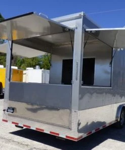 8.5' x 27' Concession Trailer Silver Frost Food Event Catering -Cheap Concession Trailers Shop p1300813
