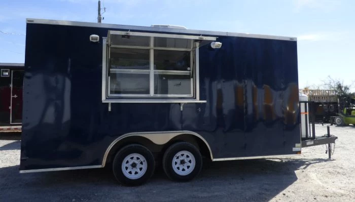 8.5' x 16' Concession Trailer Indigo Blue Food Event Catering 10 8.5' x 16' Concession Trailer Indigo Blue Food Event Catering - Image 10