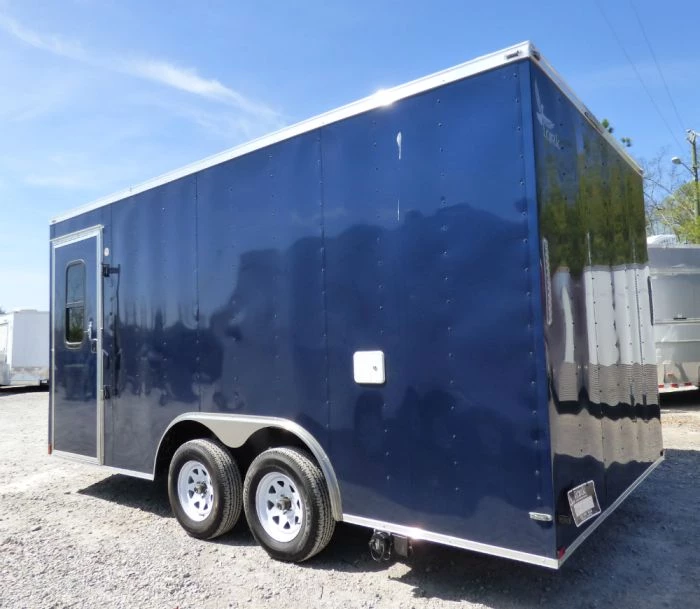 8.5' x 16' Concession Trailer Indigo Blue Food Event Catering 3 8.5' x 16' Concession Trailer Indigo Blue Food Event Catering - Image 3