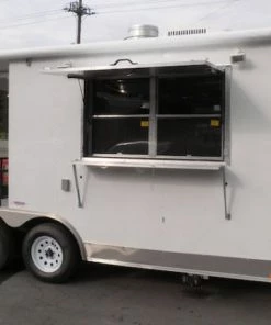 Concession Trailer 8.5' x 17' White - BBQ Smoker Food Vending -Cheap Concession Trailers Shop p4180038 1 1 1