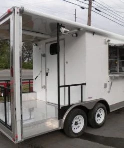 Concession Trailer 8.5' x 17' White - BBQ Smoker Food Vending -Cheap Concession Trailers Shop p4180040 1 1 1