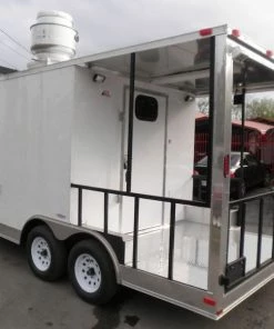 Concession Trailer 8.5' x 17' White - BBQ Smoker Food Vending -Cheap Concession Trailers Shop p4180042 1 1 1