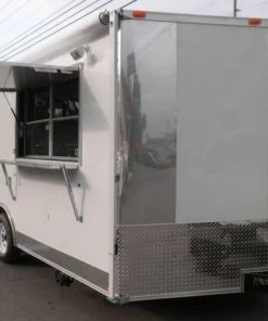 Concession Trailer 8.5' x 17' White - BBQ Smoker Food Vending -Cheap Concession Trailers Shop p4180045 1 1 1
