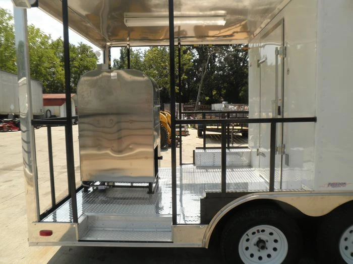 Concession Trailer 8.5'x20' White - BBQ Smoker Vending Concession 12 Concession Trailer 8.5'x20' White - BBQ Smoker Vending Concession - Image 12