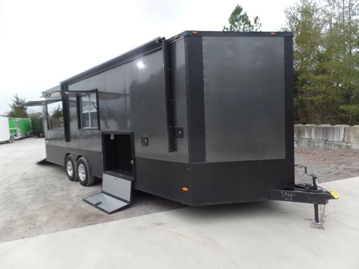 8.5' x 24' Black Catering Event Concession Food Trailer 9 8.5' x 24' Black Catering Event Concession Food Trailer - Image 9