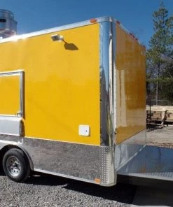 8.5' x 14' Concession Food Trailer Yellow Event Catering -Cheap Concession Trailers Shop sam 0084