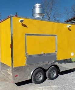 8.5' x 14' Concession Food Trailer Yellow Event Catering -Cheap Concession Trailers Shop sam 0086