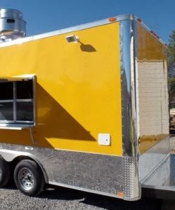 8.5' x 14' Concession Food Trailer Yellow Event Catering -Cheap Concession Trailers Shop sam 0087