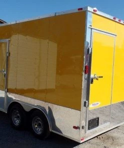 8.5' x 14' Concession Food Trailer Yellow Event Catering -Cheap Concession Trailers Shop sam 0090