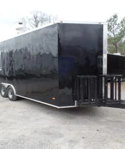8.5' x 20' Black Food Event Concession Food Trailer -Cheap Concession Trailers Shop sam 0228 1