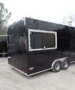 8.5' x 20' Black Food Event Concession Food Trailer -Cheap Concession Trailers Shop sam 0230 1