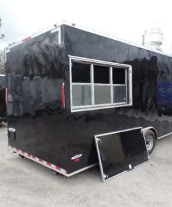 8.5' x 20' Black Food Event Concession Food Trailer -Cheap Concession Trailers Shop sam 0233 1