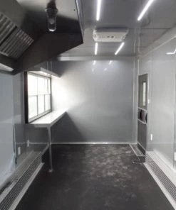 8.5' x 20' Black Food Event Concession Food Trailer -Cheap Concession Trailers Shop sam 0254