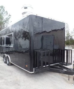 8.5' x 20' Black Concession Food Trailer With Appliances 51 8.5' x 20' Black Concession Food Trailer With Appliances -Cheap Concession Trailers Shop sam 0258 1 1